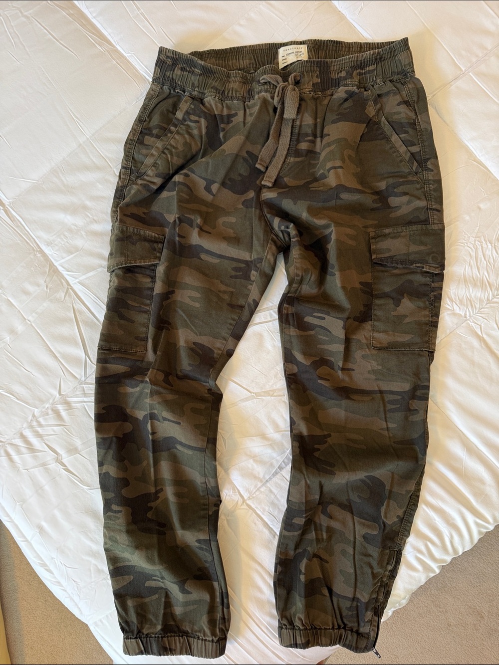Sanctuary Olive Camo Drawstring Joggers